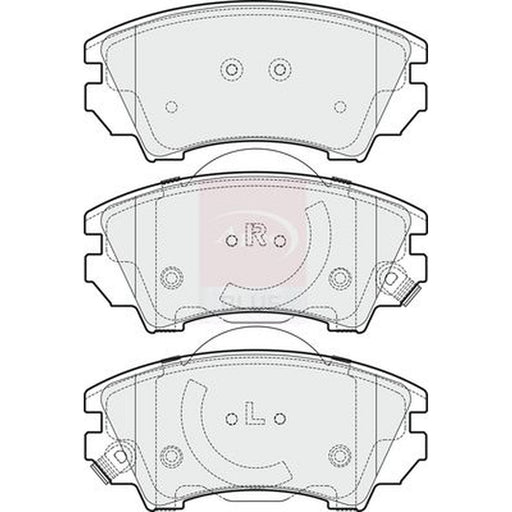 Apec Front Brake Pad Set fits Opel Astra J 2010-2018 1.4 1.6 1.7 1.8 2.0