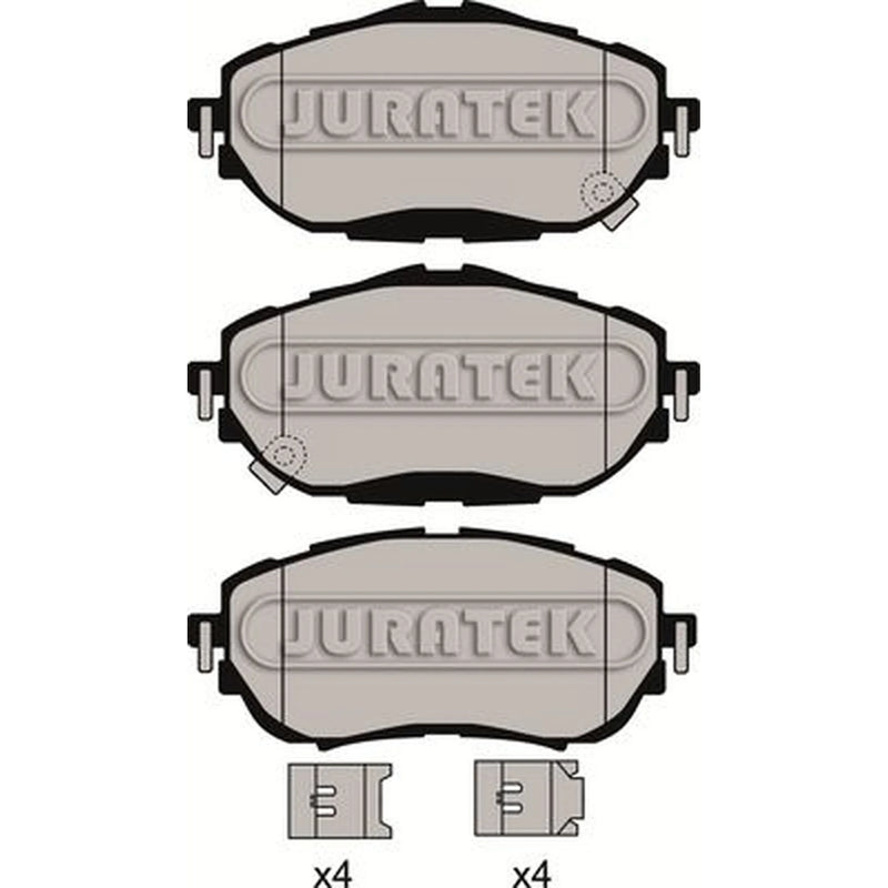 Juratek Front Brake Pad Set fits Toyota Auris 2012-2018 1.2 1.3 1.4 1.6 1.8