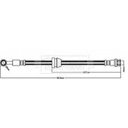 Borg & Beck Brake Hydraulic Hose Line Front Right BBH8560