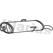 Klarius Box With Tail Pipe Rear fits Peugeot 205 1983-1998 1.0 1.1 1.4 1.6