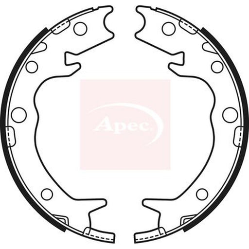 Apec Parking Brake Shoe Set fits Honda Accord VII 2003-2008 2.0 2.2 2.4