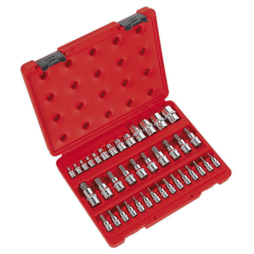 Sealey TRX-Star* Socket & Security Socket Bit Set 38pc 1/4" 3/8" & 1/2"Sq Drive Sealey - Dynamic Drive