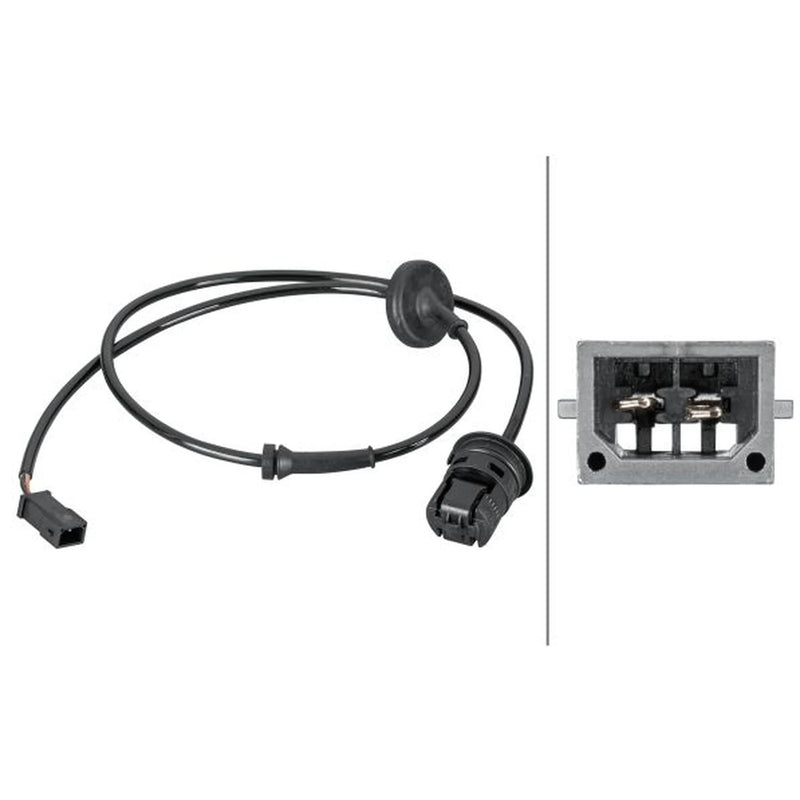 Hella ABS Wheel Speed Sensor Rear fits Skoda Superb I 2001-2008
