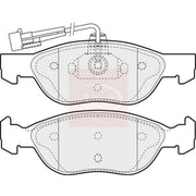 Apec Front Brake Pad Set fits Fiat Marea 1996-2007 1.6 1.8 1.9