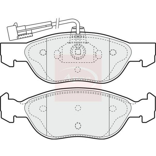 Apec Front Brake Pad Set fits Fiat Marea 1996-2007 1.6 1.8 1.9