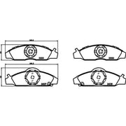 Mintex Front Brake Pad Set fits Daewoo Korando 1999-2001 2.0 2.3 2.9 3.2