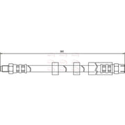 Apec Brake Hydraulic Hose Line Front fits Volvo C70 I 1997-2005 2.0 2.4