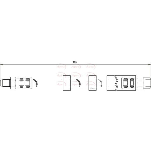 Apec Brake Hydraulic Hose Line Front fits Volvo C70 I 1997-2005 2.0 2.4