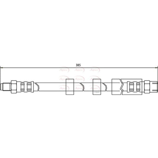 Apec Brake Hydraulic Hose Line Front HOS3563