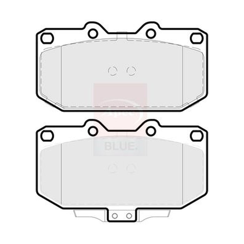 Apec Front Brake Pad Set fits Toyota Yaris/Vitz 2017-2020 1.8