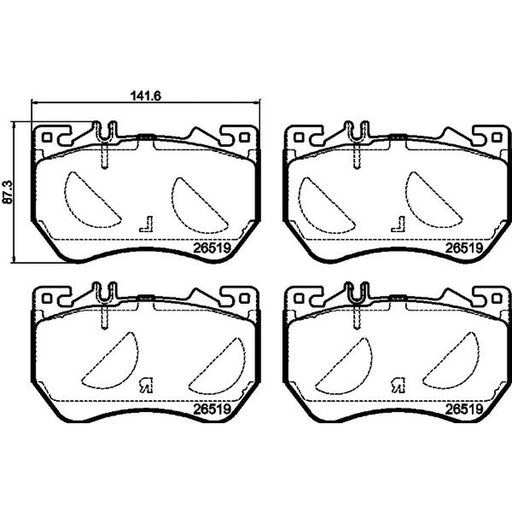 Mintex Front Brake Pad Set fits Mercedes-Benz C-Class 2021-2024