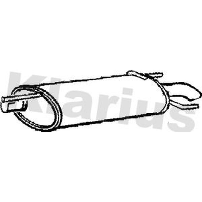 Klarius Box With Tail Pipe Rear fits Opel Astra F 1991-1998 1.4 1.6 1.7