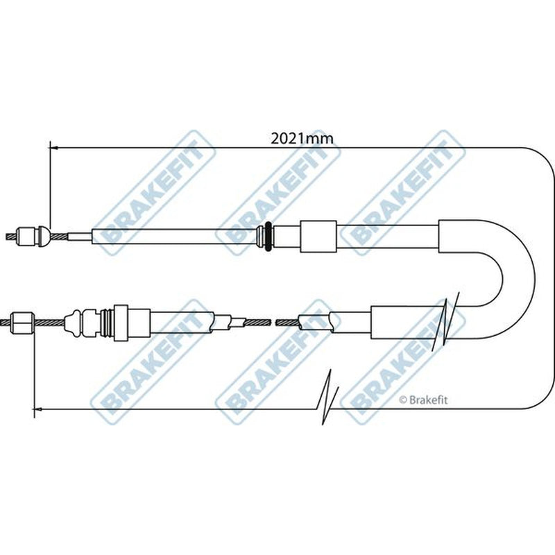 Apec Handbrake Cable Left Rear fits Renault Megane II 2002-2009