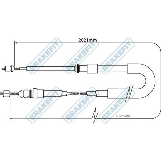 Apec Handbrake Cable Left Rear fits Renault Megane II 2002-2009