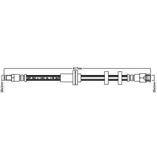 Juratek Brake Hydraulic Hose Line Front fits Alfa Romeo 147 2001-2010