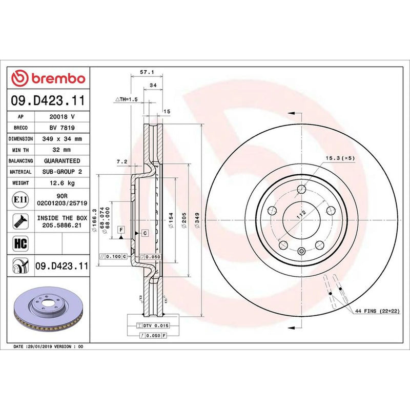 Brembo Front & Rear Brake Discs & Pads fits Honda Integra 2002-2007 2.0