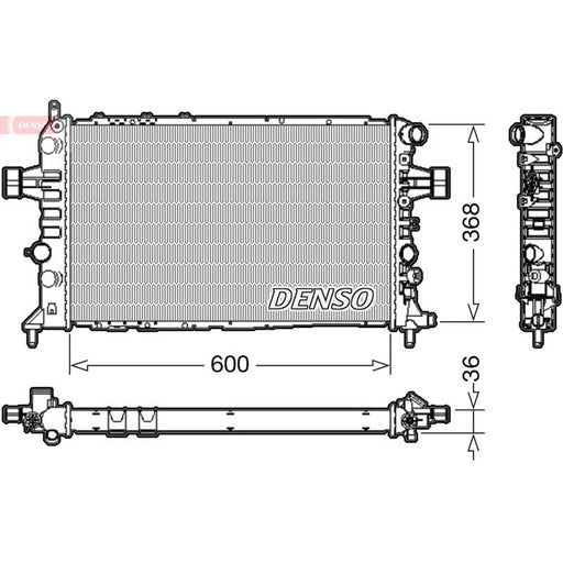 Denso Engine Radiator fits Opel Astra G 1998-2000 1.7