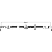 Juratek Brake Hydraulic Hose Line Front fits Renault Laguna 2008-2015