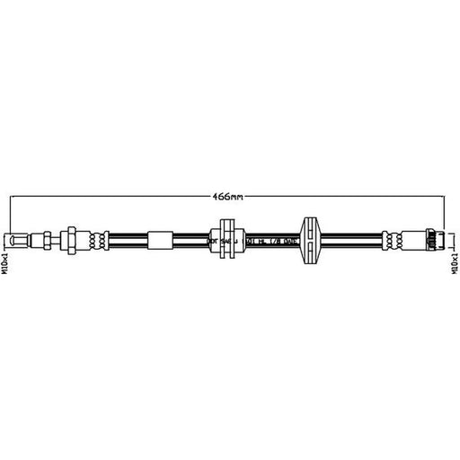 Juratek Brake Hydraulic Hose Line Front fits Renault Laguna 2008-2015