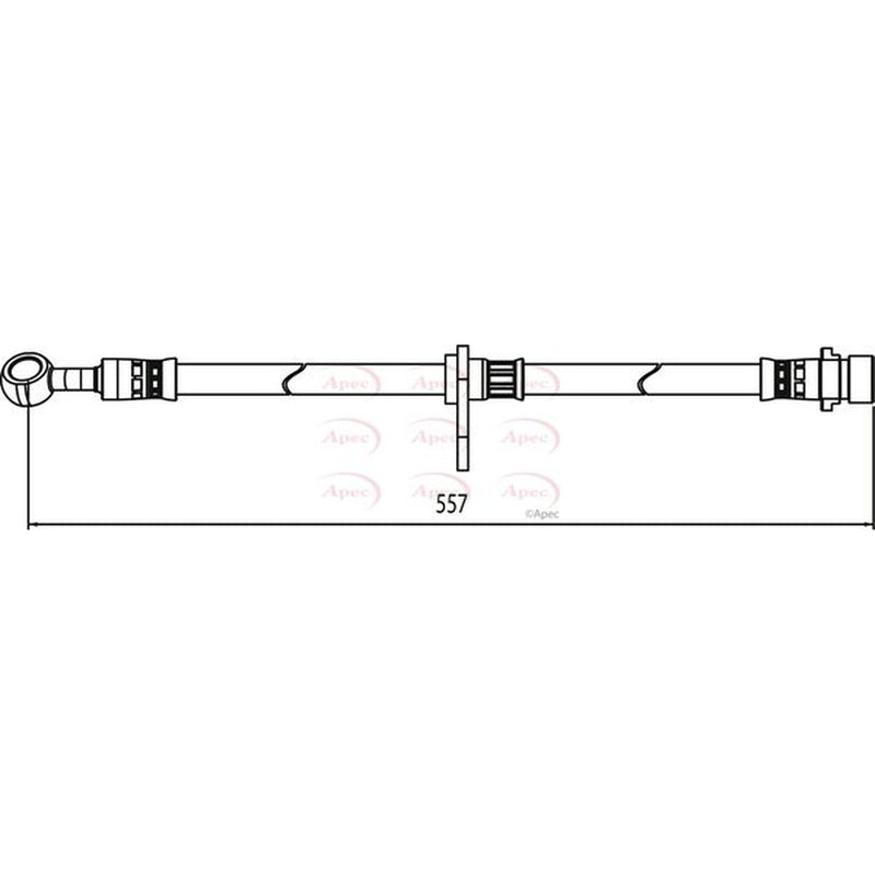 Apec Brake Hydraulic Hose Line Front Left fits Honda Civic IX 2012-2016 1.8