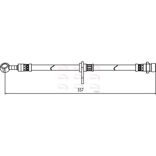 Apec Brake Hydraulic Hose Line Front Left fits Honda Civic IX 2012-2016 1.8