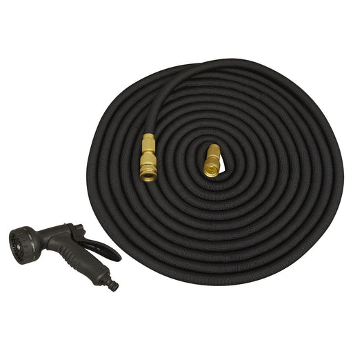 Sealey Ø17mm Expandable Garden Hose Black 15m Premium GH15E Sealey - Dynamic Drive