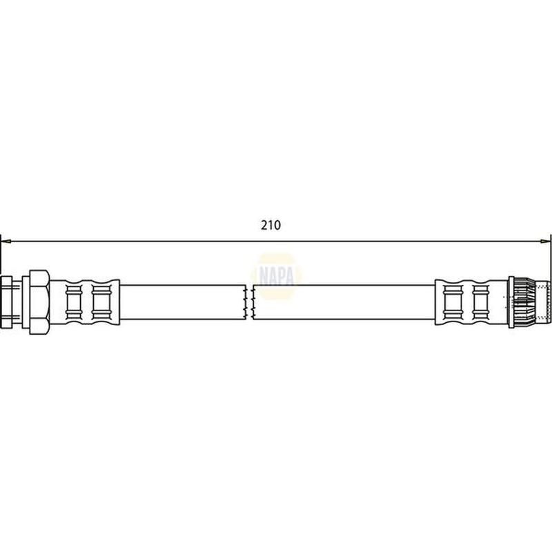 NAPA Brake Hydraulic Hose Line inner NBH1093