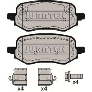 Juratek Front & Rear Pads fits Ford Puma 2019-2020 1.0 1.5