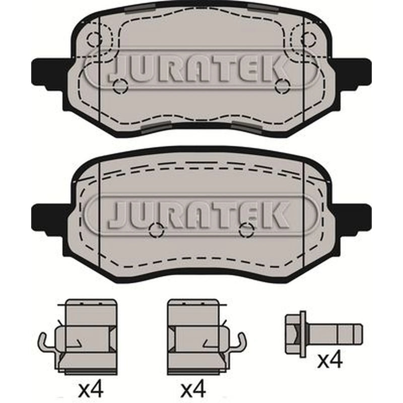 Juratek Front & Rear Pads fits Ford Puma 2019-2020 1.0 1.5