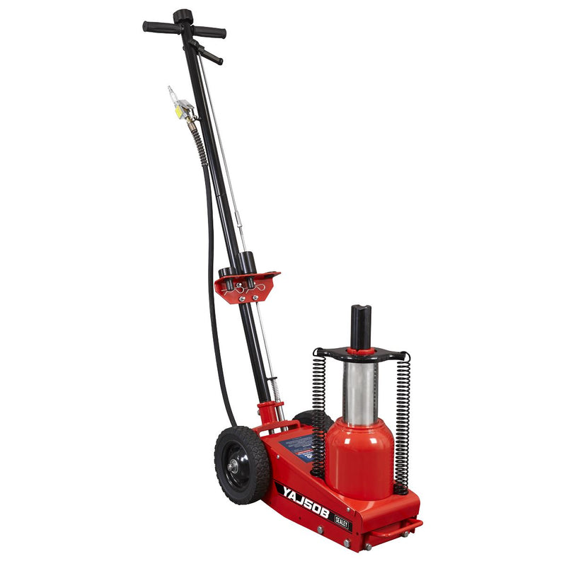 Sealey Air Operated Single Stage Trolley Jack 50 Tonne YAJ50B Sealey - Dynamic Drive