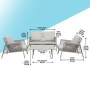 Dellonda Fusion 4 Piece Outdoor Set Dellonda  - Dynamic Drive