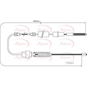 Apec Handbrake Cable Left Rear fits VW Corrado 1988-1995 1.8 2.0 2.9