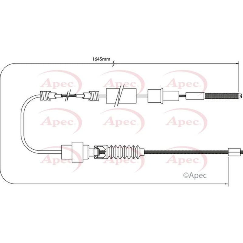 Apec Handbrake Cable Right Rear CAB1524