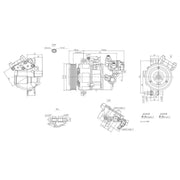 Hella Air Conditioning Compressor fits Alfa Romeo Mito 2008-2018 1.3