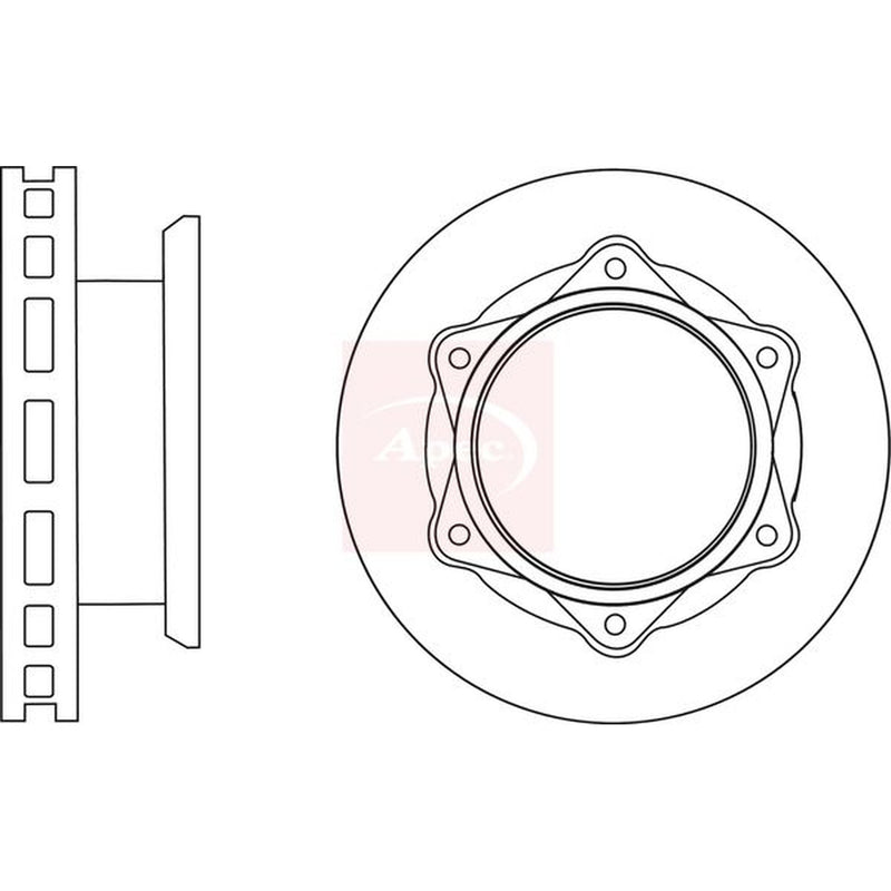 Apec 2 x Vented Brake Discs fits Toyota Dyna Platform 2006 on 4.0