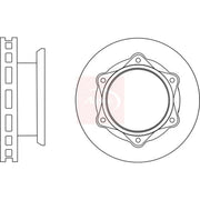 Apec Front Brake Vented Discs & Pads fits Toyota Dyna Platform 2006 on 4.0