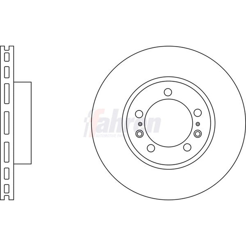 Fahren 2 x Vented Brake Discs fits Suzuki Swift III 2012-2017 1.6
