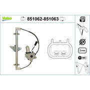 Valeo Electric Window Regulator Lifter Left Front 851062