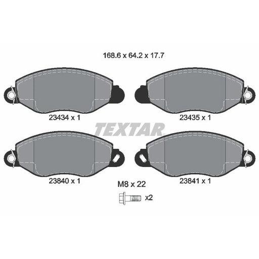 Textar Front Brake Pad Set 2343401