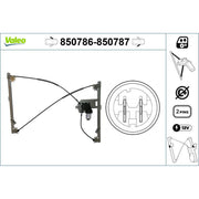 Valeo Electric Window Regulator Lifter Left Front 850786