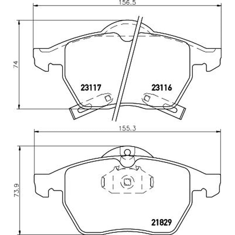 DON Front Brake Pad Set fits Saab 900 II 1993-1998 2.0 2.3 2.5