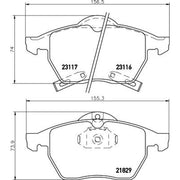 Mintex Front Brake Pad Set fits Saab 900 II 1993-1998 2.0 2.3 2.5
