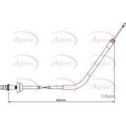 Apec Handbrake Cable Front fits Ford Transit 2000-2006 2.0 2.3 2.4