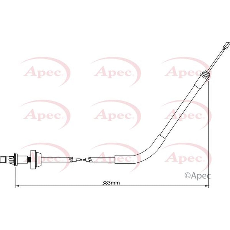 Apec Handbrake Cable Front fits Ford Transit 2000-2006 2.0 2.3 2.4