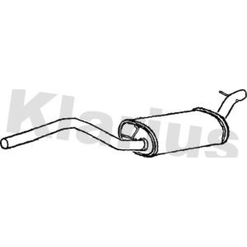 Klarius Box With Centre Pipe Centre fits Ford Focus I 1998-2004 1.4