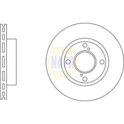 NAPA 2 x Vented Brake Discs fits Suzuki Celerio 2014 on 1.0