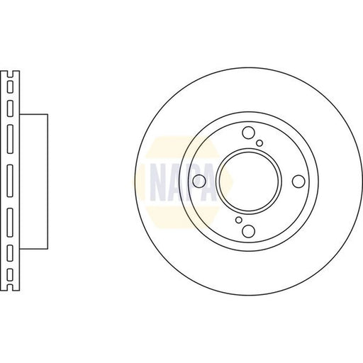 NAPA 2 x Vented Brake Discs fits Suzuki Celerio 2014 on 1.0