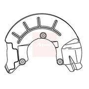 Apec Brake Disc Splash Guard Front Right fits Audi A1 2010-2018 1.4 1.6 1.8 2.0
