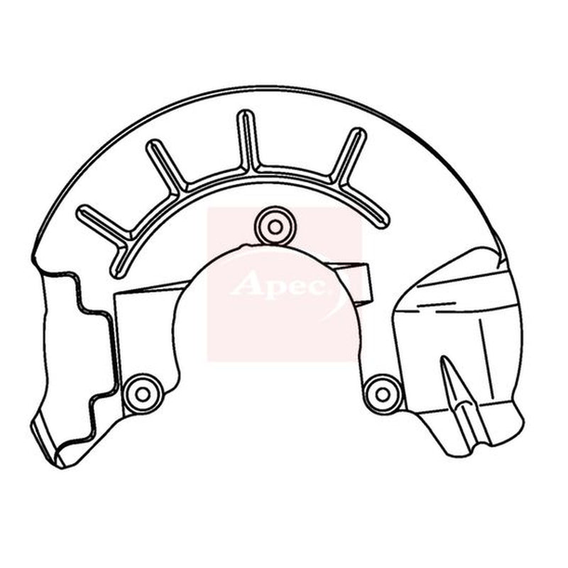 Apec Brake Disc Splash Guard Front Right fits Audi A1 2010-2018 1.4 1.6 1.8 2.0