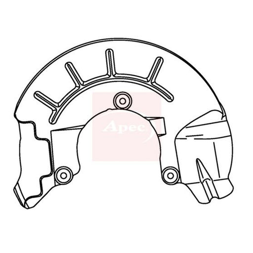 Apec Brake Disc Splash Guard Front Right fits Audi A1 2010-2018 1.4 1.6 1.8 2.0